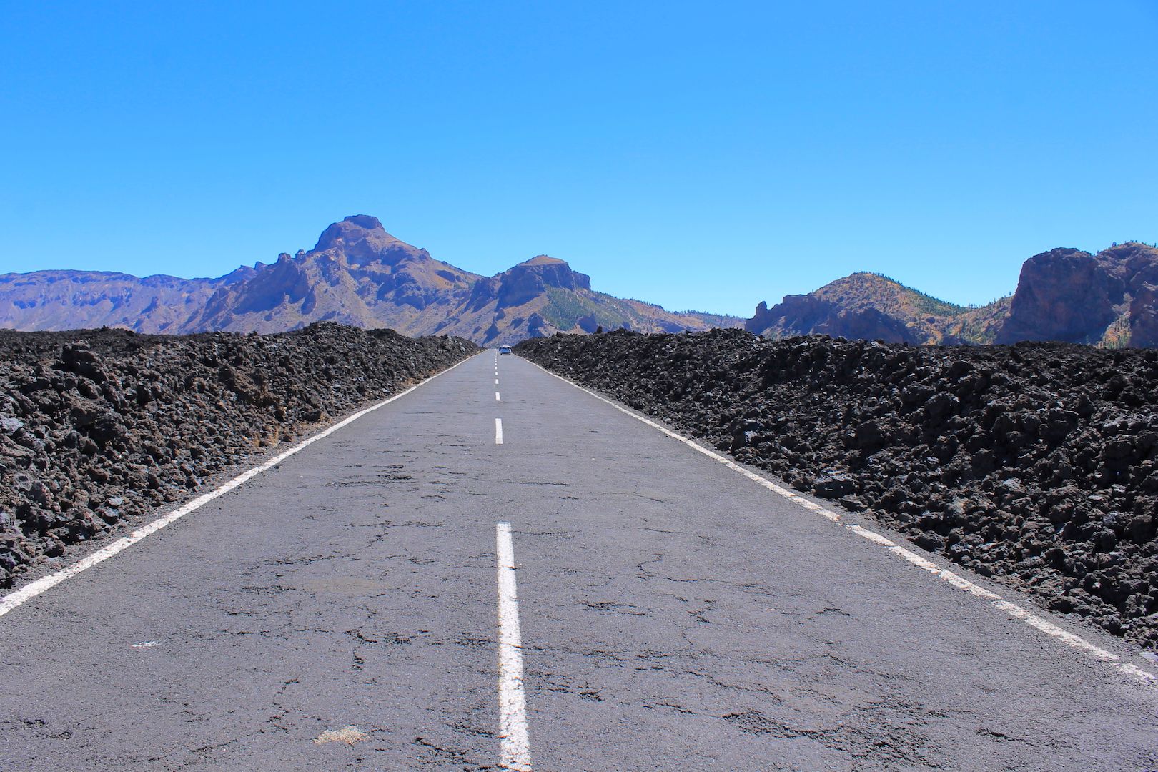 Volcanic landscape near Mount Teide in Tenerife.